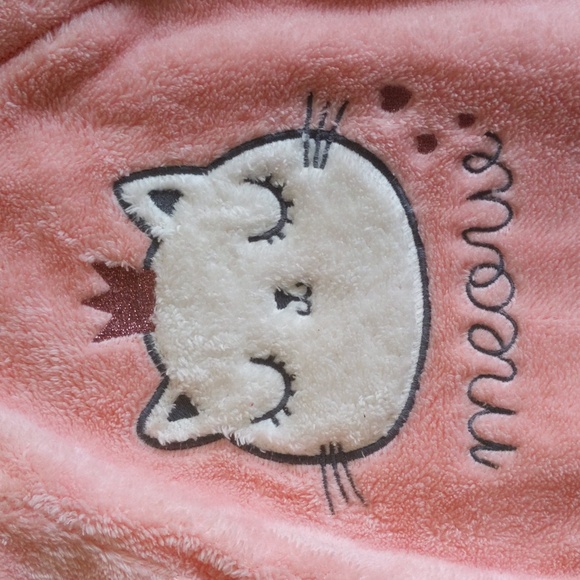 NEW lc waikiki fluffy peach kitten bunting suit 6-9 months baby girl - Picture 2 of 10